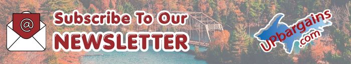 U.P. Bargains banner encouraging visitors to subscribe to the newsletter.